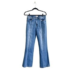 Kensie Jeans Womens The Savannah High Rise Jeans Flare Medium Wash Size 29